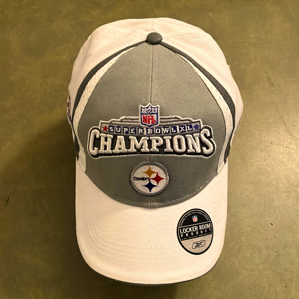 Pittsburgh Steelers Super Bowl XL (2006) championship commemorative ball cap.